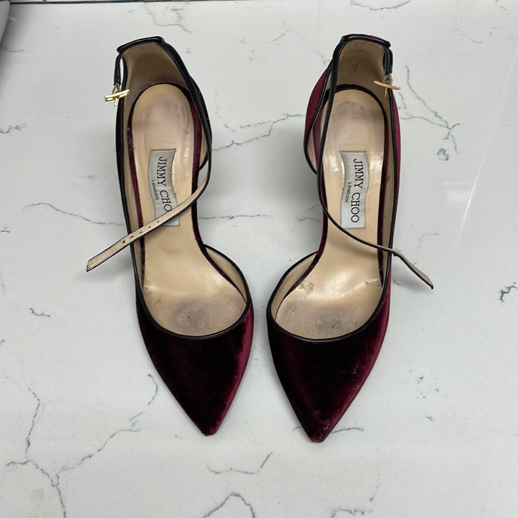 Jimmy Choo Red Velvet Pumps